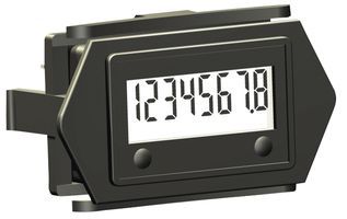 LCD COUNTER; No. of Digits / Alpha:8; Character Size:7mm; Supply Voltage Max:300V; Time Range Max:0.1s; Time Range Min:99999999h