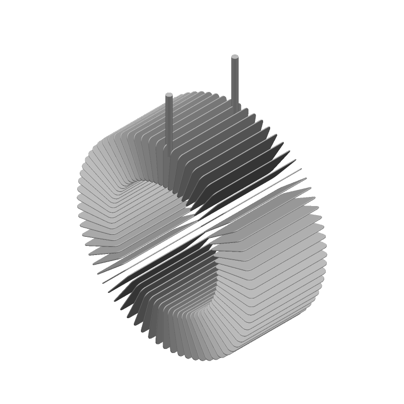 Radial Toroid Inductor 250uH 8A 15% 1kHz Shielded