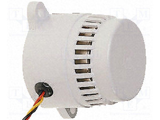 Buzzer, Industrial, Continuous, Pulse, 100dB, 3.2kHz, 28VDC, 50mA, IP30, 49mm Ext. Depth ;RoHS Compliant: Yes