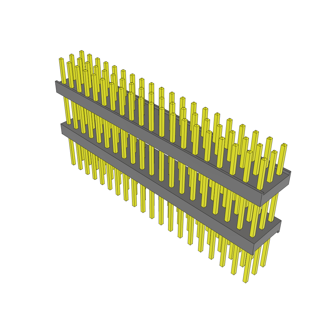 Conn Board Stacker HDR 60 POS 2.54mm Solder ST Top Entry Thru-Hole Bulk