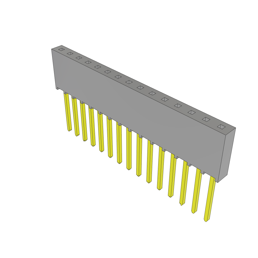 Conn Socket Strip SKT 15 POS 2.54mm Solder ST Top Entry Thru-Hole Bulk