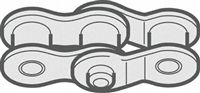 Renold Steel Roller Chain Link, Chain Type 12B-1