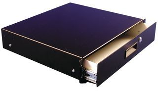 19" Steel Storage Drawer, Black, 16.07"D x 5.25"H