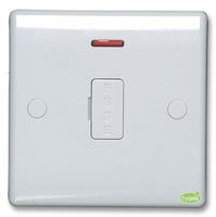 CONNECTION UNIT, FUSED, NEON; Finish:White Moulded; Product Range:-