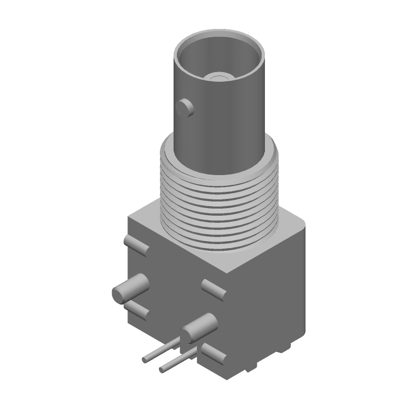 75R Coaxial Connector, Right Angle, Solder, 2GHz, Zinc/Nickel/Gold