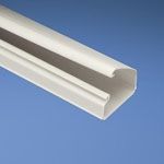 Wiring Ducts Solid Wall Rectangular Adhesive Polyvinyl Chloride Gray