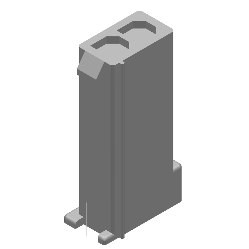 2-Pos 4.2mm Pitch Wire-to-Wire Receptacle, 9.5A, 600V
