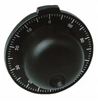 Euchner Black Thermoplastic Hand Wheel HKA100S100A05, 72mm