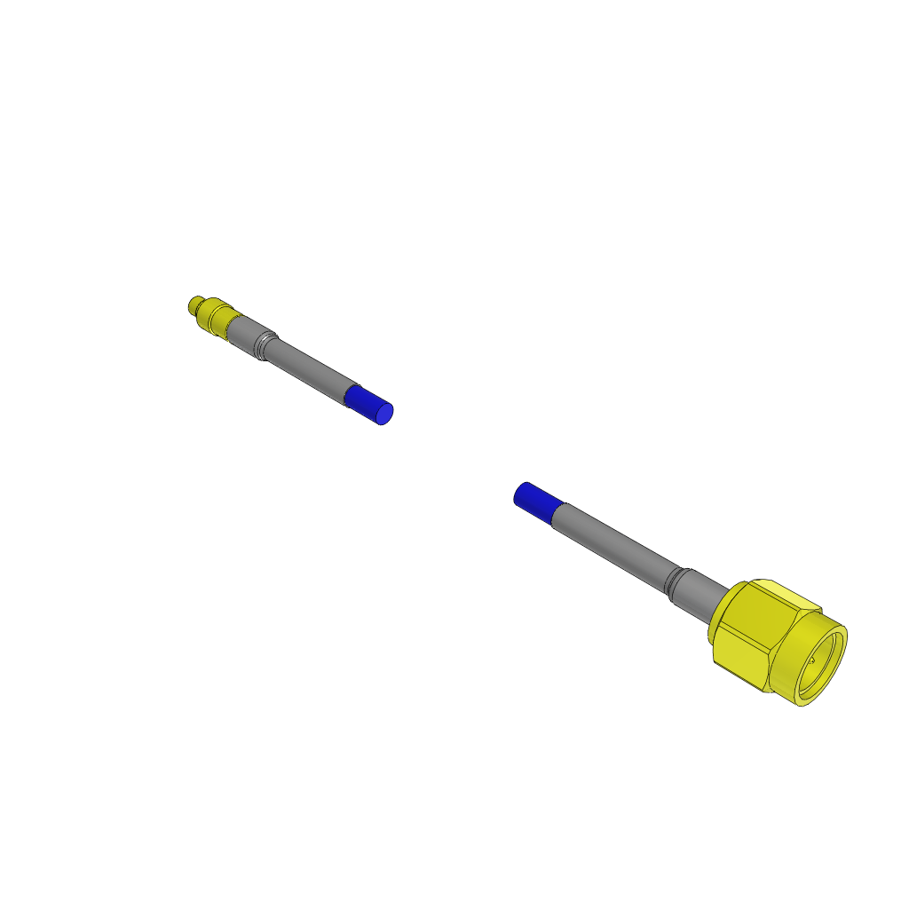 Cable Assembly RG174 0.102m 26AWG MMCX to SMA PL-PL Bulk