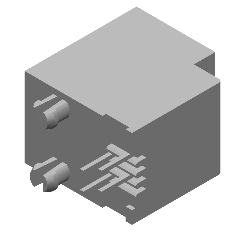 4 Pos Female RJ45 Jack, 1.5A, 125V, Gold Plated, Through Hole