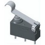 SPDT Snap Action Switch, 2A 125VAC, Roller Hinge, Right Angle, Thru-Hole