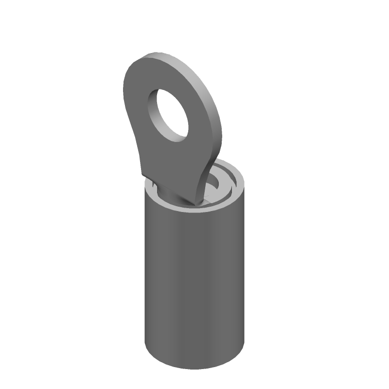 Ring Terminal, 10-12AWG, Copper, Tin, Yellow, 300V