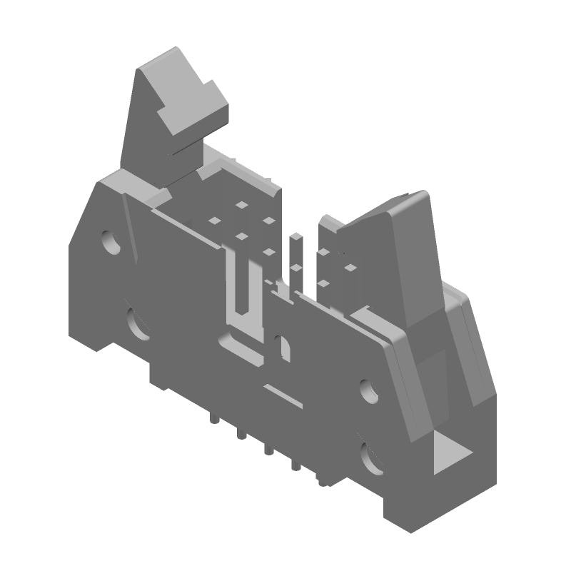 10 Pos 2 Row Male Header, 1A, 250V, Straight, Through Hole, 2.54mm Pitch