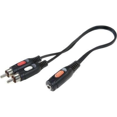 SpeaKa Professional RCA plug (phono) to Jack socket 3.5 mm Audio Extension Cable