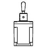 Toggle Switch, SPDT, Momentary, 7.5A, 30VDC, Panel Mount-threaded,