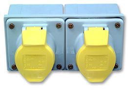 Conn Outlets PL 4Power/2Ground POS ST Panel Mount 6 Terminal 2 Port