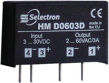 Solid state relay single phase 3. . .30 VDC 3 A, HM D0603D, Selectron
