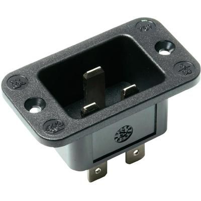 IEC connector C20 Plug, vertical mount Total number of pins: 2 + PE 16 A Black Kaiser 767/63/SW/C 1 pc(s)