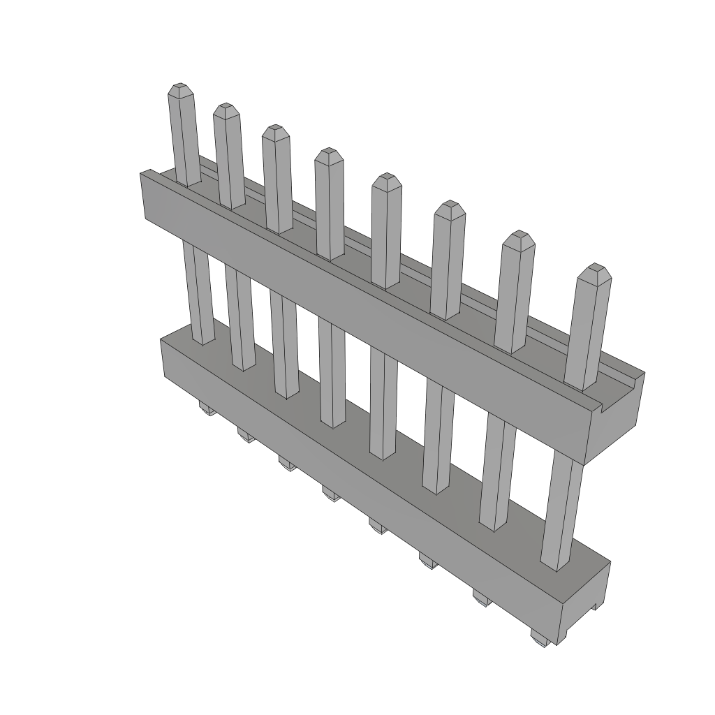 Conn Board Stacker HDR 8 POS 2mm Solder ST Top Entry Thru-Hole Bulk