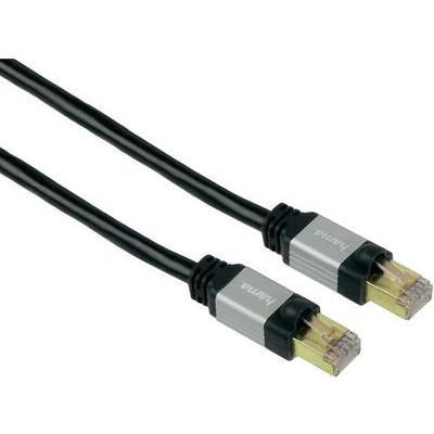 Hama network cable (RJ45) CAT 6 U/UTP Black