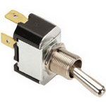 Switch Toggle (ON) OFF (ON) SPDT Bat Lever Screw 15A 250VAC 559.27VA Panel Mount with Threads