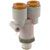 UNION Y,  PNEUMATIC,  MALE,  3/8IN. OD TUBE,  1/4IN. NPT THREAD
