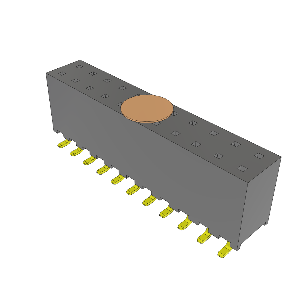Conn Socket Strip SKT 22 POS 2mm Solder ST Top Entry SMD Tube