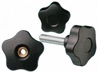 Elesa Black Polymer Knob 70013, M10 x 26