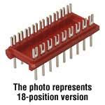 16 Pos DIP Adapter, 2.54mm Pitch, Straight, Thru-Hole, Solder