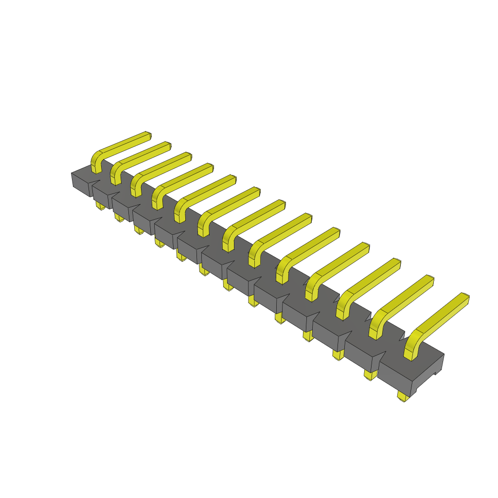 Conn Unshrouded Header HDR 13 POS 5.08mm Solder RA Thru-Hole Bulk