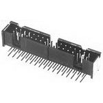 20 Pos 2.54mm RA Solder Header, Gold Plated