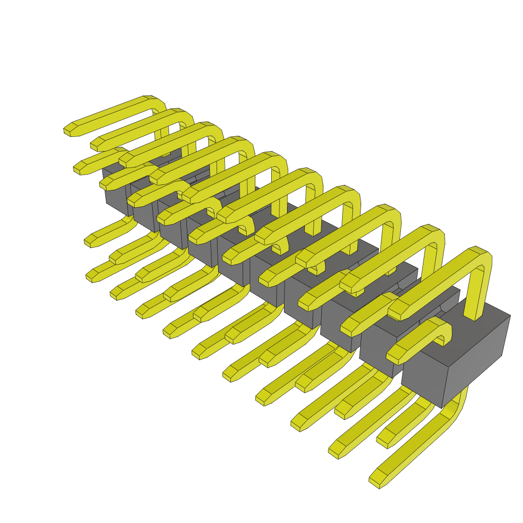 Conn Jumper HDR 20 POS 2.54mm Solder ST Thru-Hole Tube