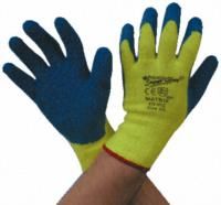BM Polyco Yellow Cold Resistant Latex-Coated Polycotton Reusable Gloves x 2 10 - L