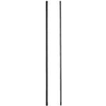 Cage Nut Rails (One Pair), 45 RU, Steel, Black