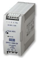 IMO PRECISION CONTROLS DPS-1-060-24 AC/DC DIN Rail Power Supply, Class II, Fixed, 85 V, 264 V, 60 W, 24 V, 2.5 A