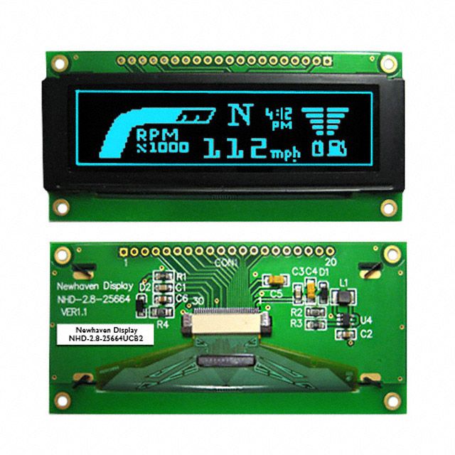2.8" Blue OLED Display 256x64 SPI/Parallel
