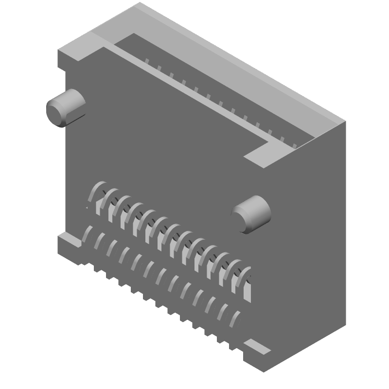 26 Pos Mini-SAS RA Solder SMD Connector, 0.8mm Pitch, 1 Port