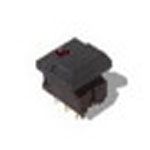 SPDT Illuminated Pushbutton Switch, Green/Red LED, 10mA 24VDC, PC Pin