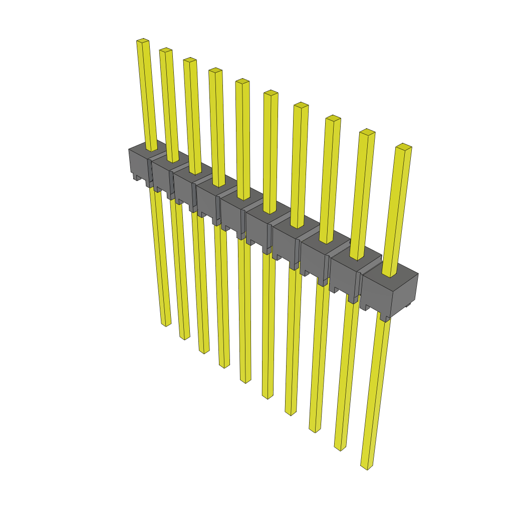 Conn Unshrouded Header HDR 10 POS 2.54mm Solder ST Top Entry Thru-Hole Bulk