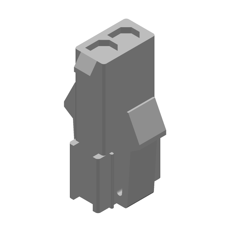 2 Circuit 600V 9.5A Wire-to-Wire Receptacle Connector