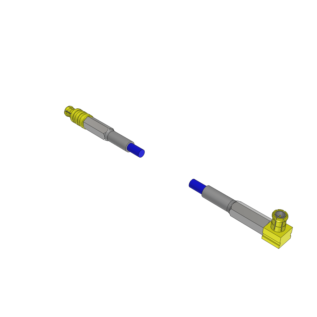 Cable Assembly Coaxial 0.1m 26AWG MCX to MCX M-M Bag