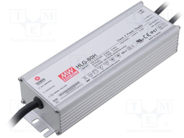 AC/DC LED Power Supply 81.6W Single 7-Pin