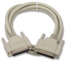 VIDEK         1120             Computer Cable, RS232, D Sub Mini Plug, 25 Way, D Sub Mini Plug, 25 Way, 6.56ft, 2m, Ivory