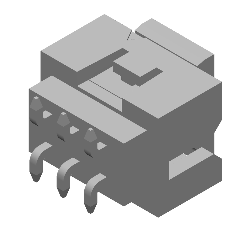 Board Connector, 6 Contact(s), 2 Row(s), Male, Straight, 0.079 inch Pitch, Surface Mount Terminal, Locking, Black Insulator, Receptacle