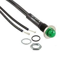 LAMP, INDICATOR, NEON, GREEN, 125V