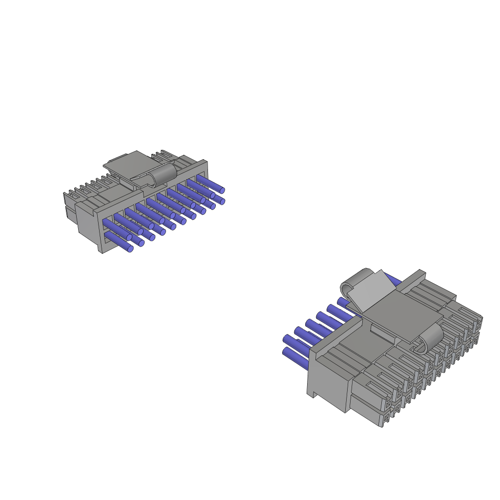 Cable Assembly AC Power 0.508m Power to Power 20 to 20 POS SKT-SKT Crimp-Crimp 24AWG