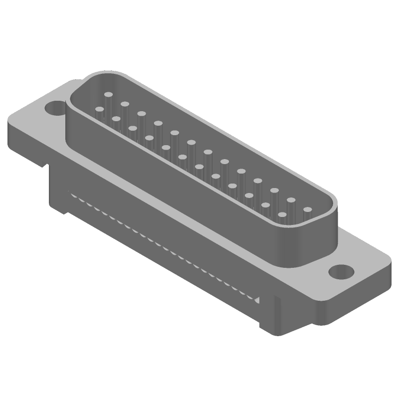 D-Subminiature Connector M 25POS RA IDC 1.25A 30V Shielded