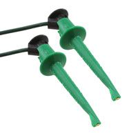 Green 5A 300V Mini Hook Patch Cord 24"