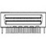 80 Pos Right Angle Female Connector, 1A, Gold/Tin Plated Bronze