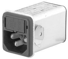 Filtered Power Entry Module, 1P, 3 Pos, 250VAC, 6A, Fuse